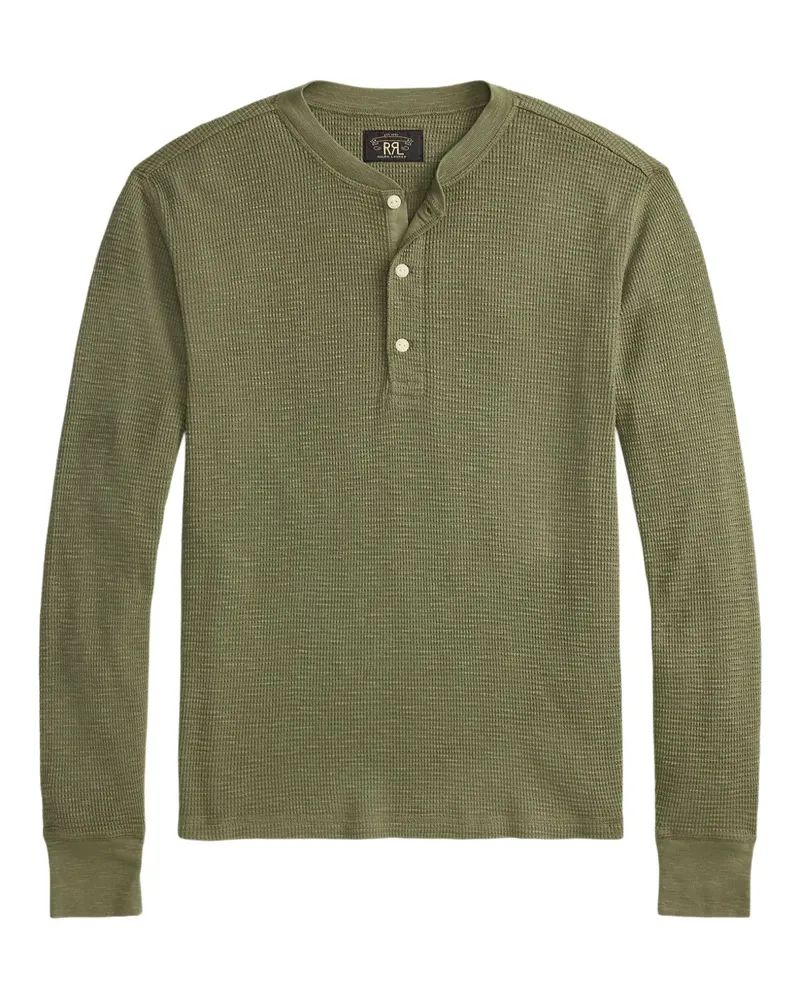 Ralph Lauren Gestricktes T-Shirt mit Henley-Kragen - Grün Grün