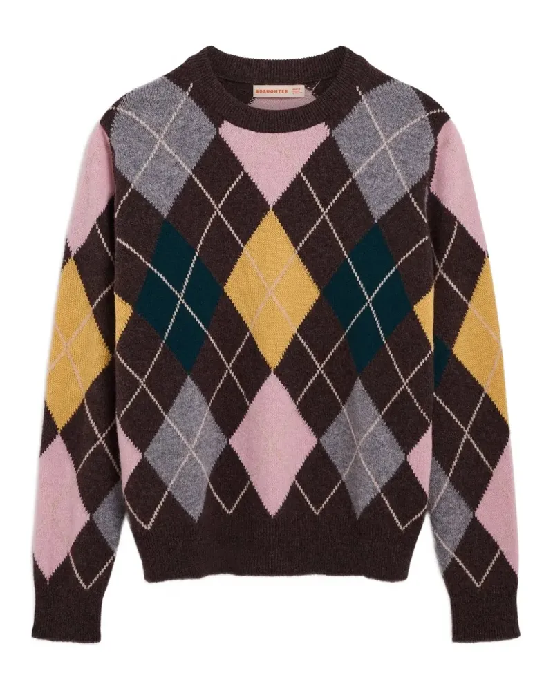 &Daughter Ava Argyle-Pullover aus Wolle - Rosa Rosa