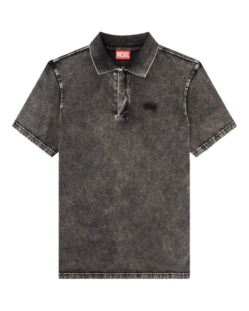 Diesel Ausgefranstes T-Rejust-NC-Den Poloshirt - Grau Grau