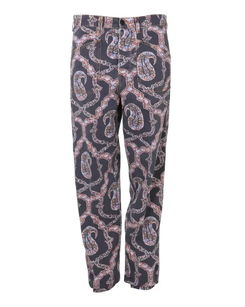 Etro paisley-pattern trousers - Blau Blau