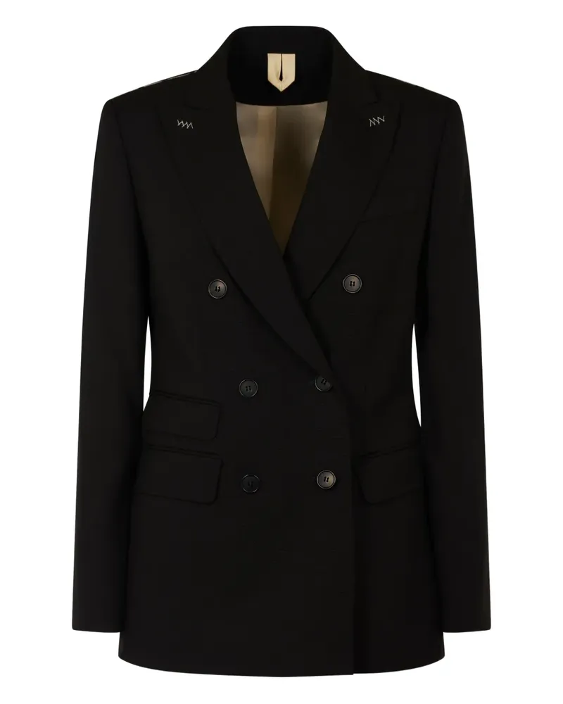 Max Mara Doppelreihiger Blazer - Schwarz Schwarz
