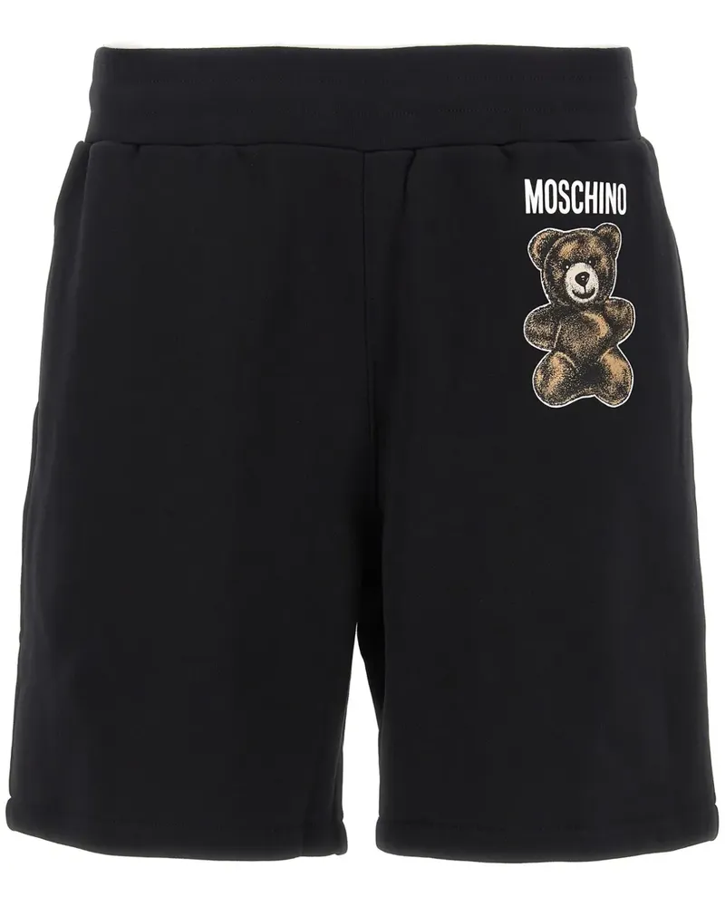 Moschino Bermudas mit Teddy-Logo-Print - Schwarz Schwarz