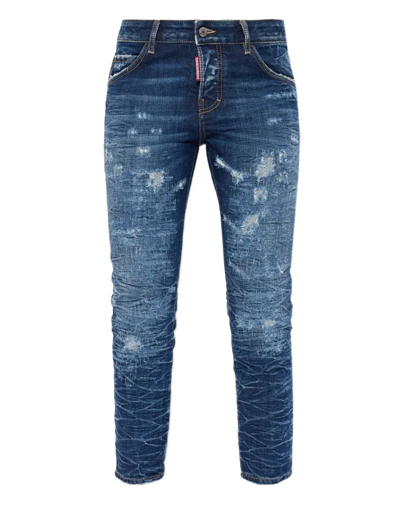 Dsquared2 Trägershirt mit Logo-Stickerei - Blau Blau