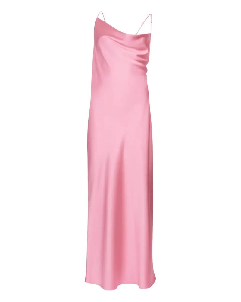 Liu Jo Drapiertes Camisole-Maxikleid aus Satin - Rosa Rosa