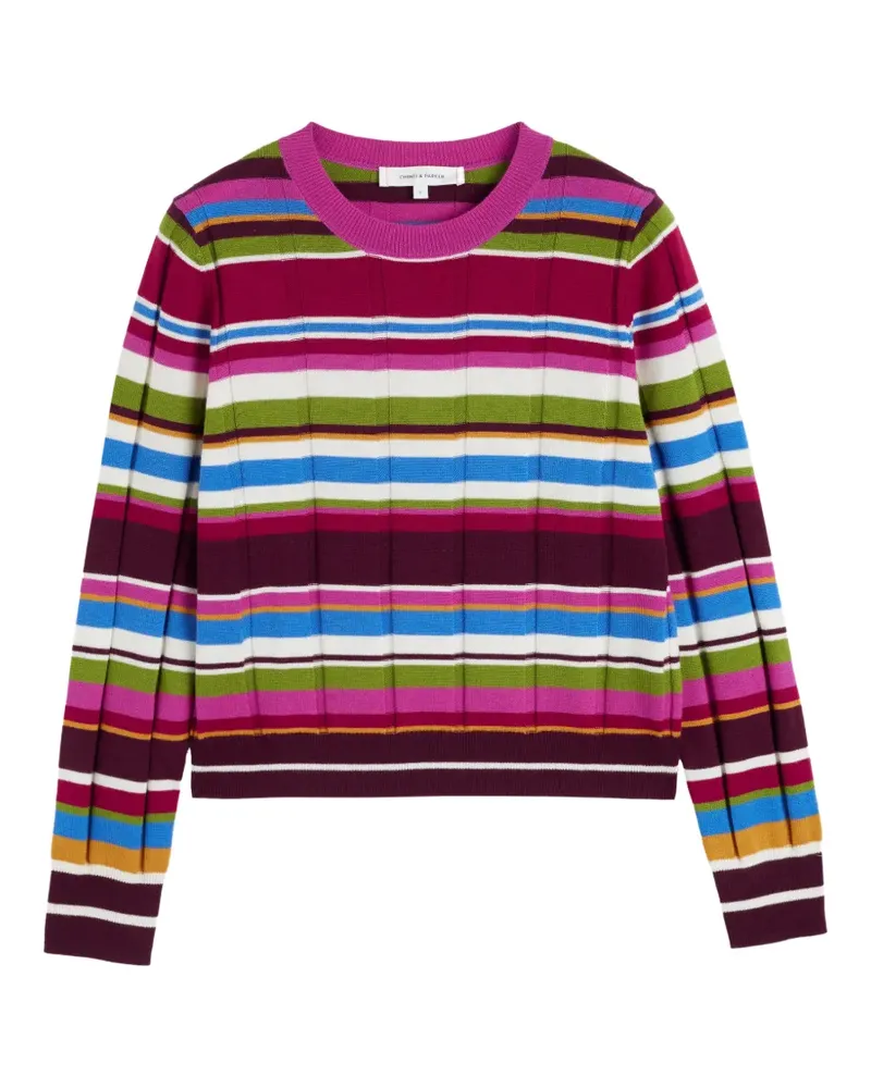 Chinti & Parker Gerippter Pullover mit Streifenmuster - Rosa Rosa