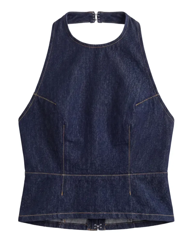 Reformation Alexie Neckholder-Top - Blau Blau