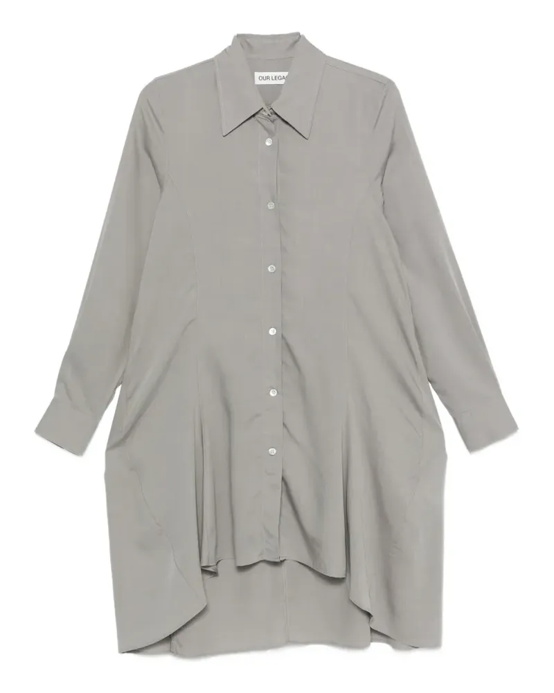 Our Legacy Flux asymmetric shirt - Grau Grau