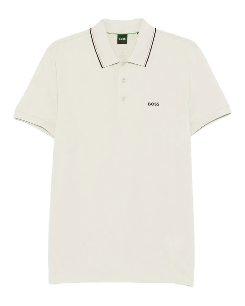 HUGO BOSS piped cotton polo shirt - Nude Nude