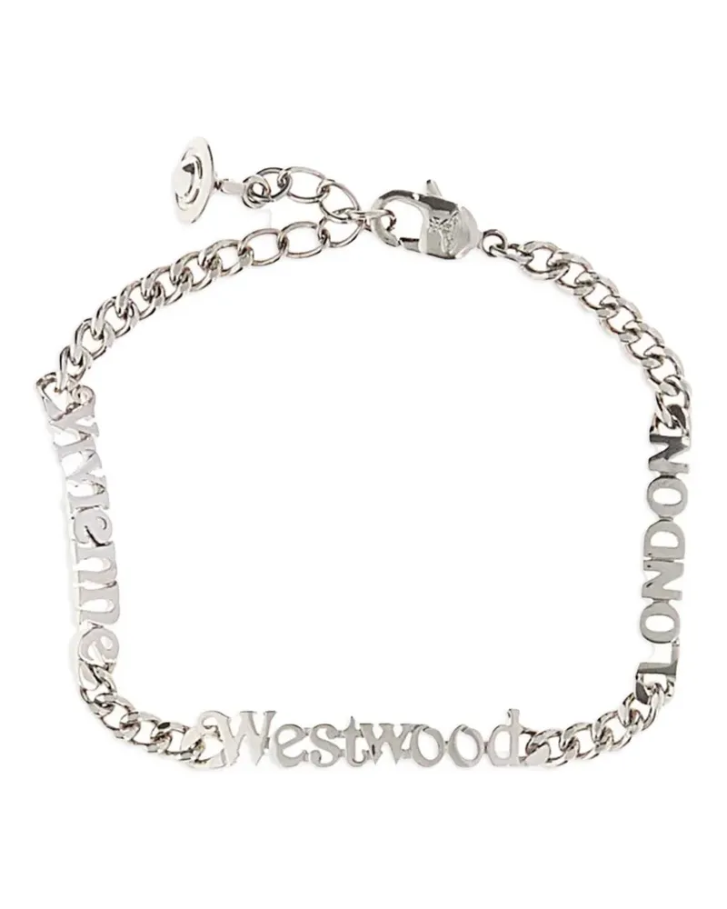 Vivienne Westwood Millicent Armband mit Logo - Silber Silber