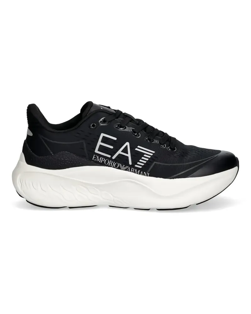 EA7 logo-print sneakers - Schwarz Schwarz
