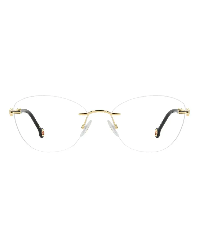 Carolina Herrera New York Rahmenlose Cat-Eye-Brille - Gold Gold