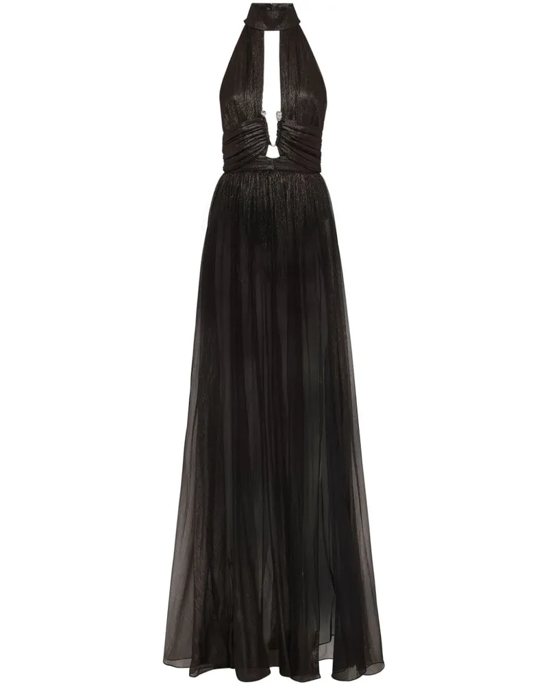 Philipp Plein Abendkleid aus Chiffon - Schwarz Schwarz