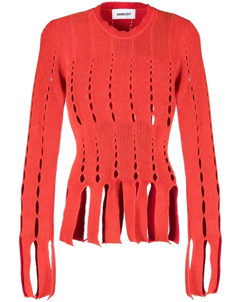 AMBUSH Strickoberteil mit Cut-Out - Orange Orange
