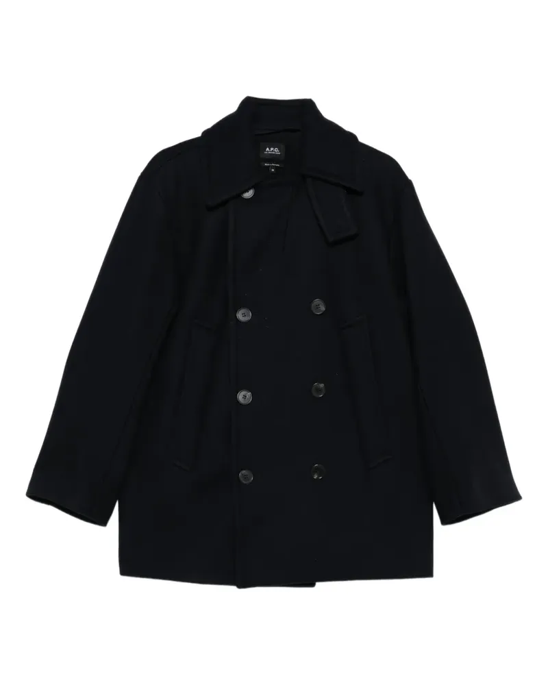 A.P.C. buttoned coat - Blau Blau