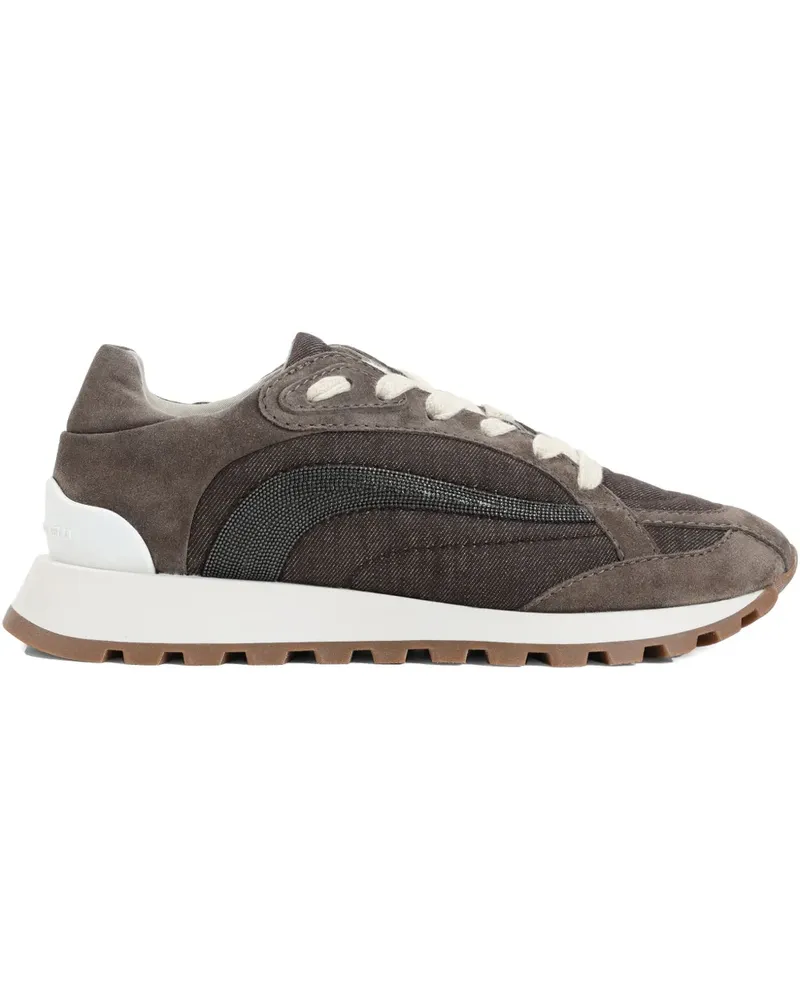 Brunello Cucinelli Sneakers mit Monili-Detail - Grau Grau