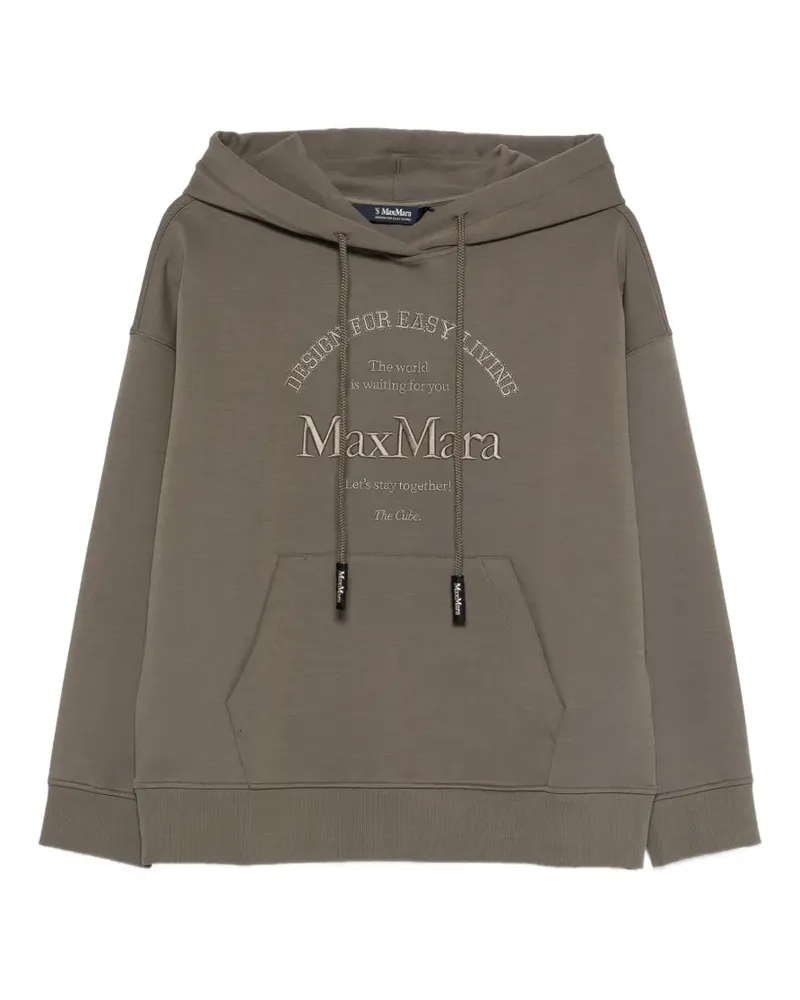 Max Mara Max Mara logo-embroidered hoodie - Grün Grün