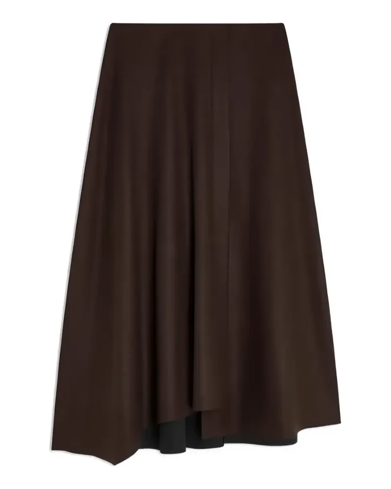Liviana Conti Avaline asymmetric cashmere maxi skirt - Braun Braun