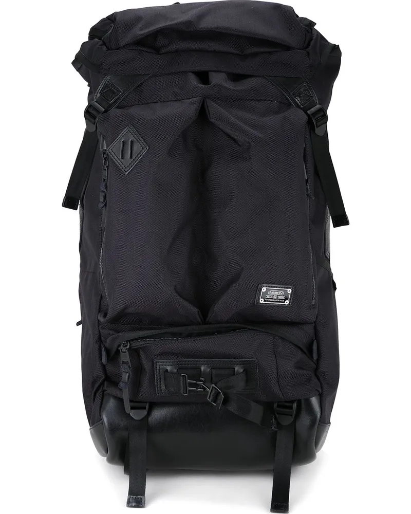 AS2OV Rucksack mit kastigem Design - Schwarz Schwarz