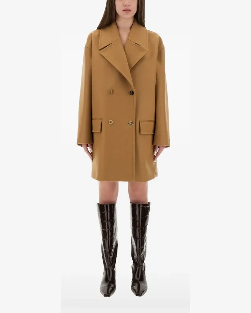 Moschino double-breasted coat - Braun Braun