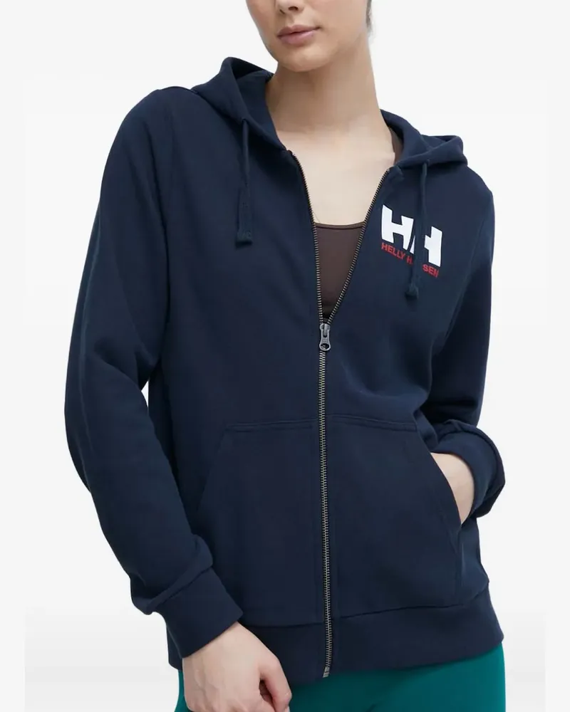 Helly Hansen logo-print zip-fastening sweatshirt - Blau Blau