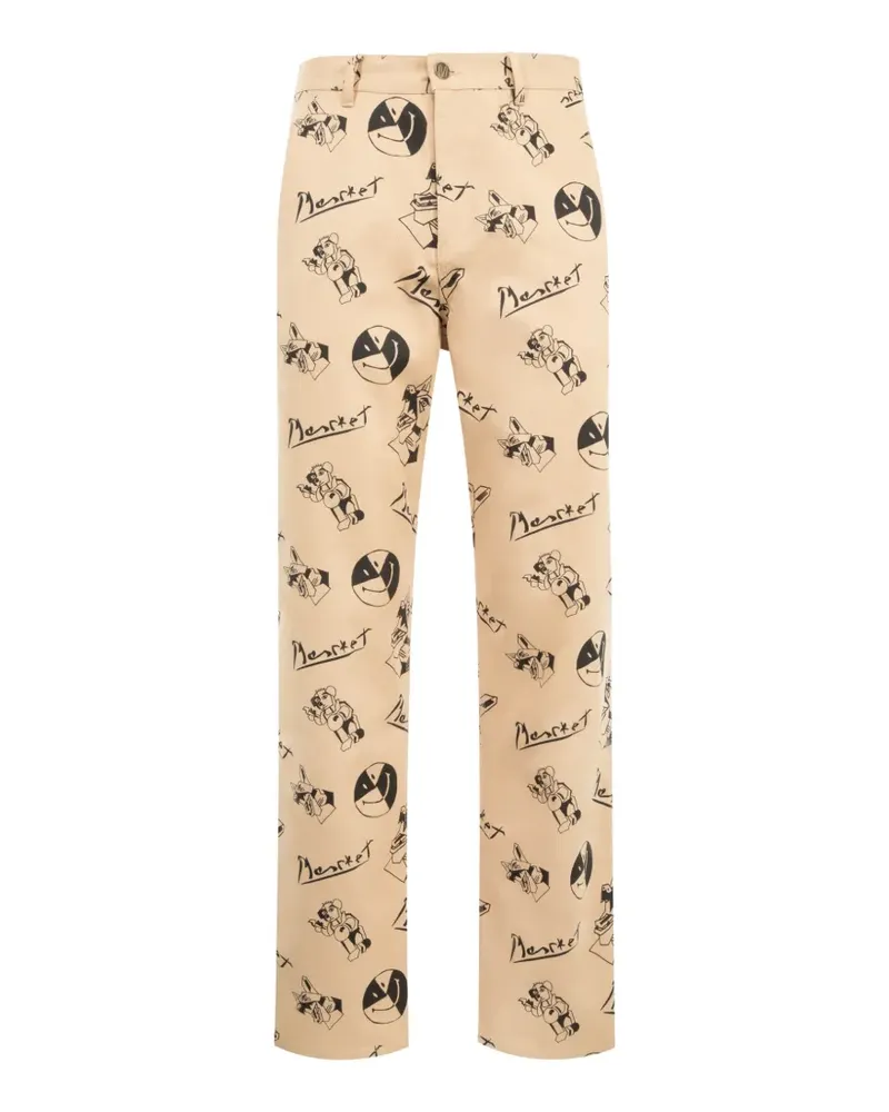 Market Smiley Cubism double-knee trousers - Nude Nude
