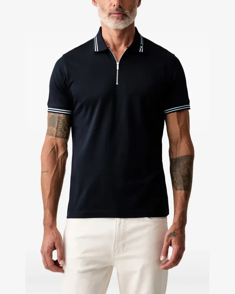 Karl Lagerfeld Poloshirt mit Reißverschluss - Blau Blau