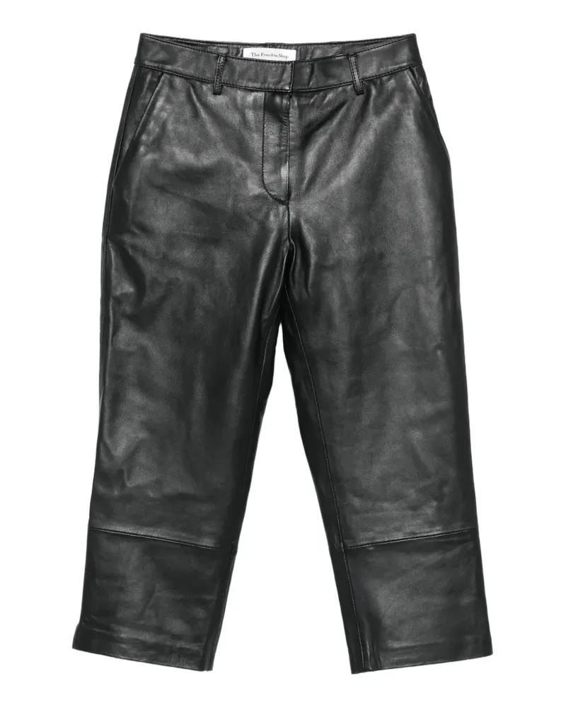 FRANKIE Shop Lior Caprihose aus Leder - Schwarz Schwarz