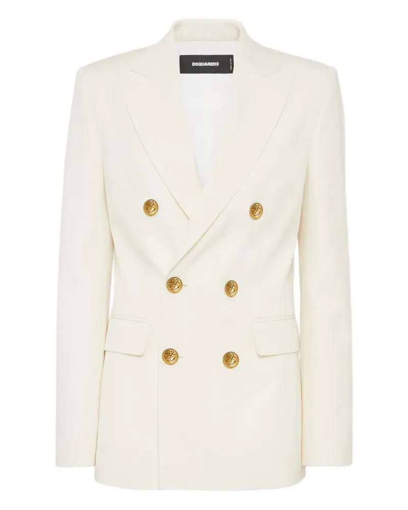 Dsquared2 Doppelreihiges Sakko - Weiß Weiß