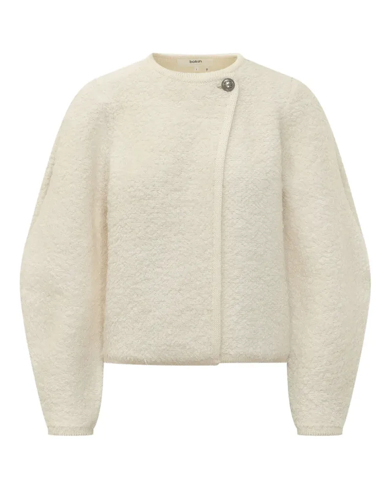 ba&sh Fida Cardigan aus Bouclé - Nude Nude