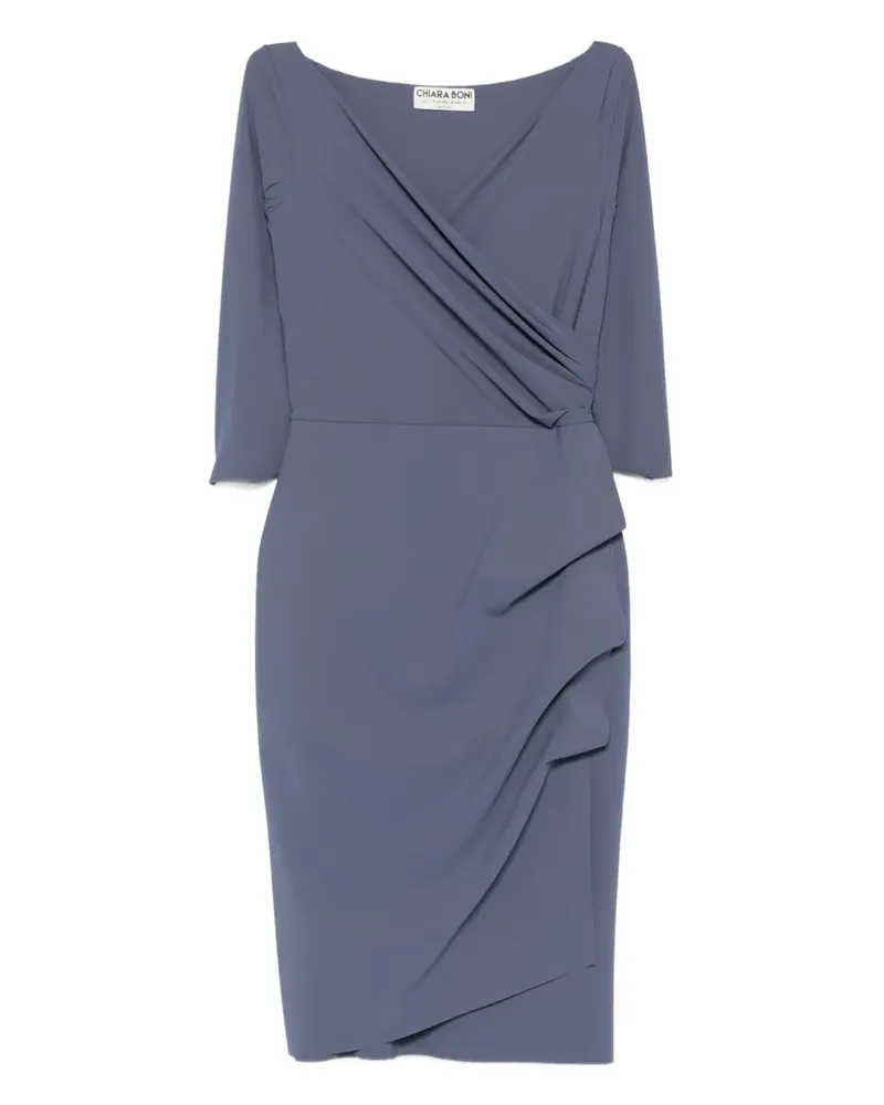 Chiara Boni Florien Midikleid mit Wickelrüschen - Blau Blau