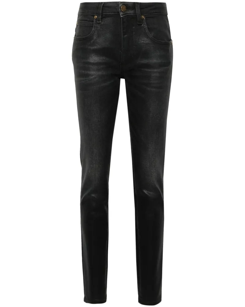 Roberto Cavalli Halbhohe Skinny-Jeans Schwarz