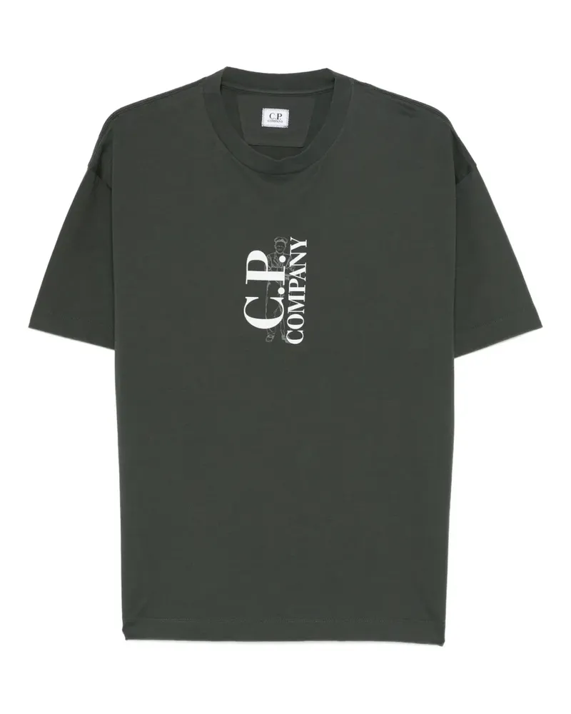 C.P. Company T-Shirt mit Logo-Print - Grau Grau