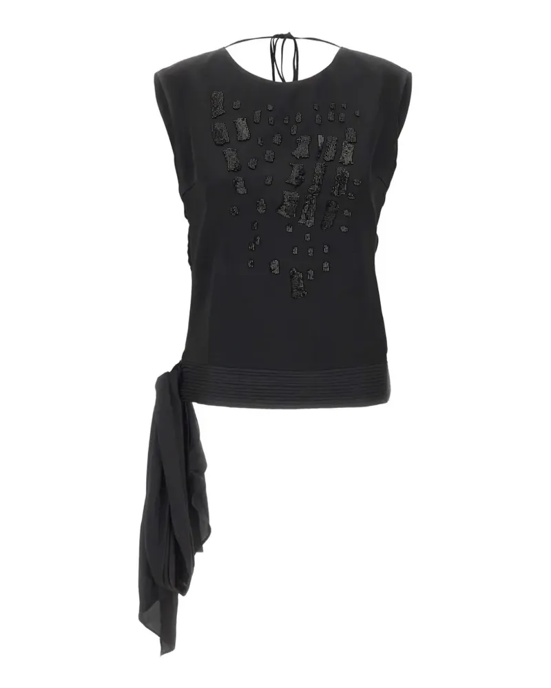 JACQUES jewel-embroidered top - Schwarz Schwarz