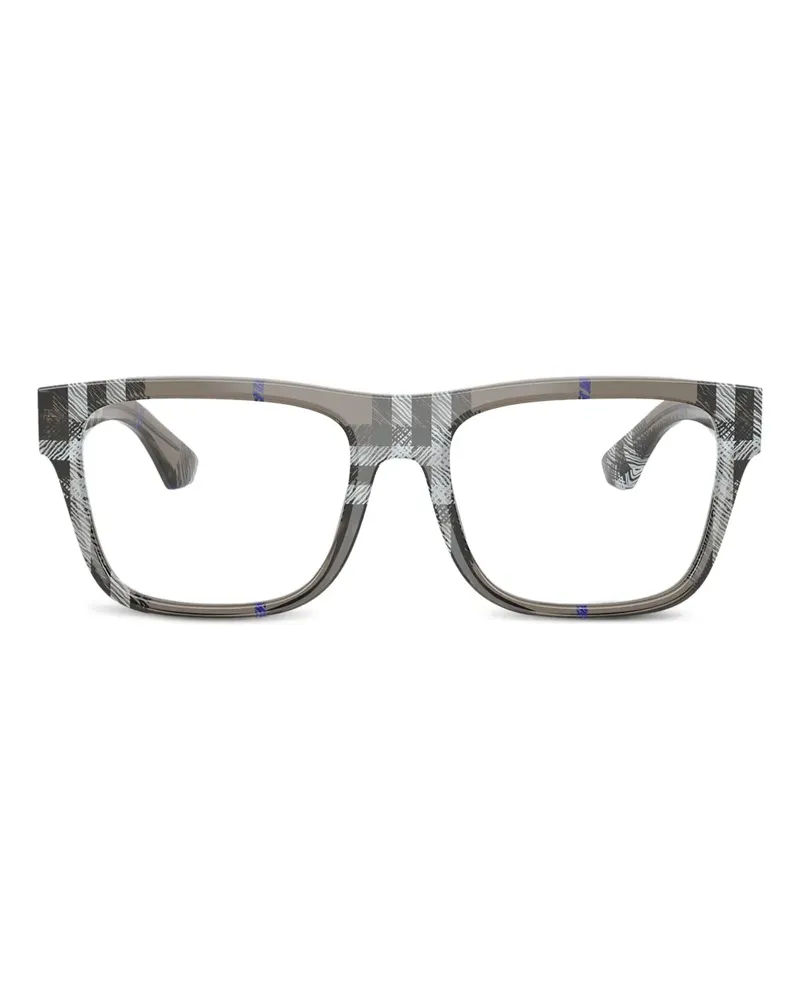 Burberry Eckige BE 2411 Brille mit Karomuster - Grau Grau