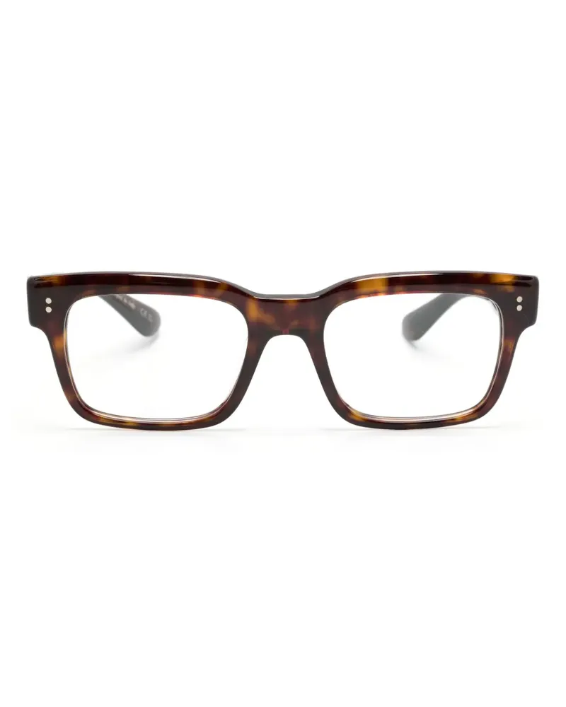 Oliver Peoples Hollins Brille mit eckigem Gestell - Braun Braun