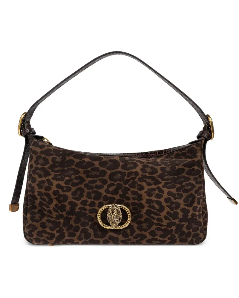 Kurt Geiger Chelsea Soft Schultertasche mit Leoparden-Print - Braun Braun