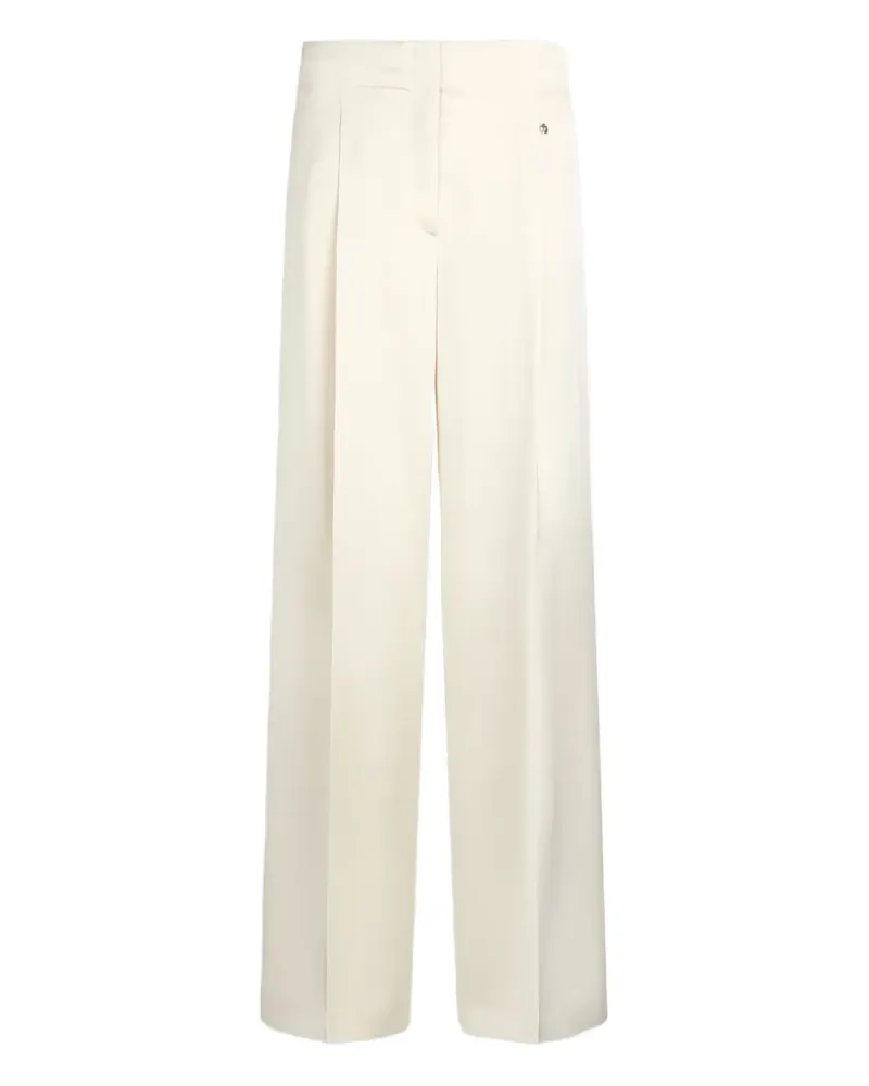 Liu Jo Palazzohose aus Satin - Weiß Weiß