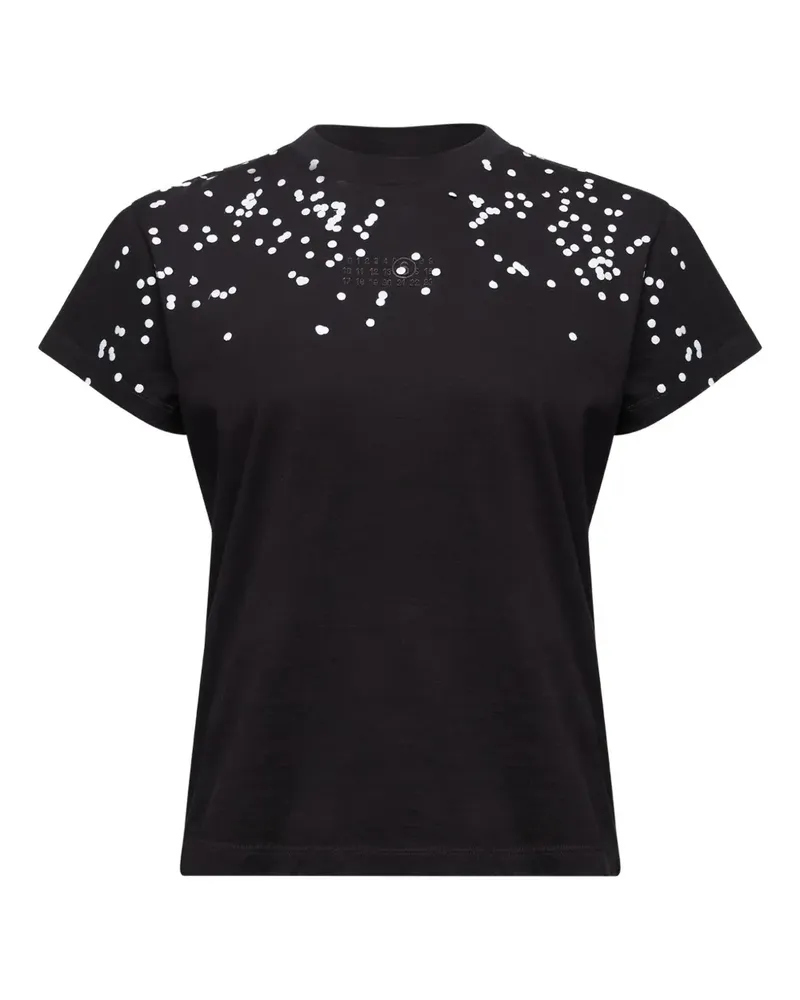 Maison Margiela T-Shirt mit Print - Schwarz Schwarz