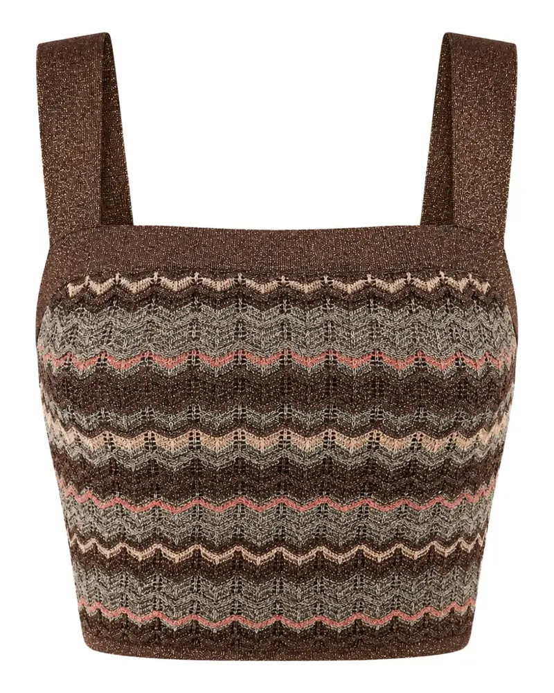 MARCIANO Los Angeles square-neck top - Braun Braun