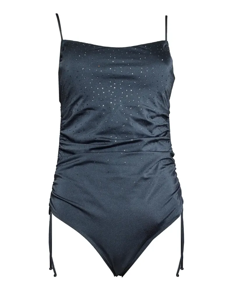 MC2 Saint Barth Eliya crystal-embellished ruched swimsuit - Grau Grau
