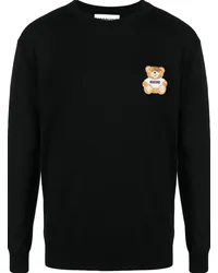 Moschino Pullover mit Teddy-Patch Schwarz