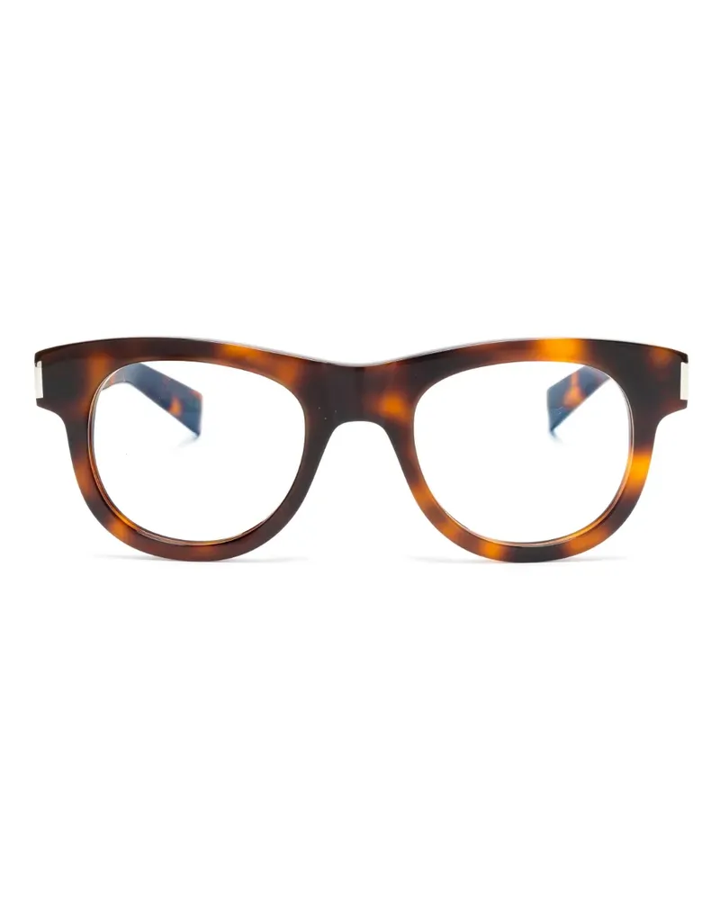 Saint Laurent Runde Brille in Schildpattoptik - Braun Braun