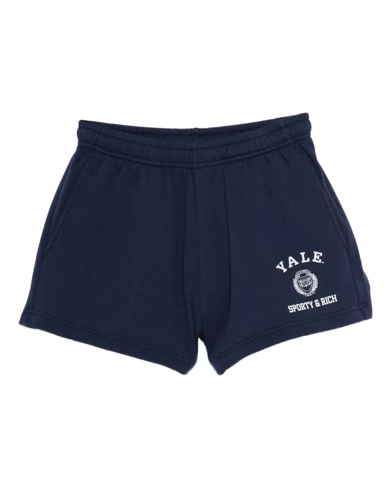 SPORTY & RICH Veritas logo-print shorts - Blau Blau