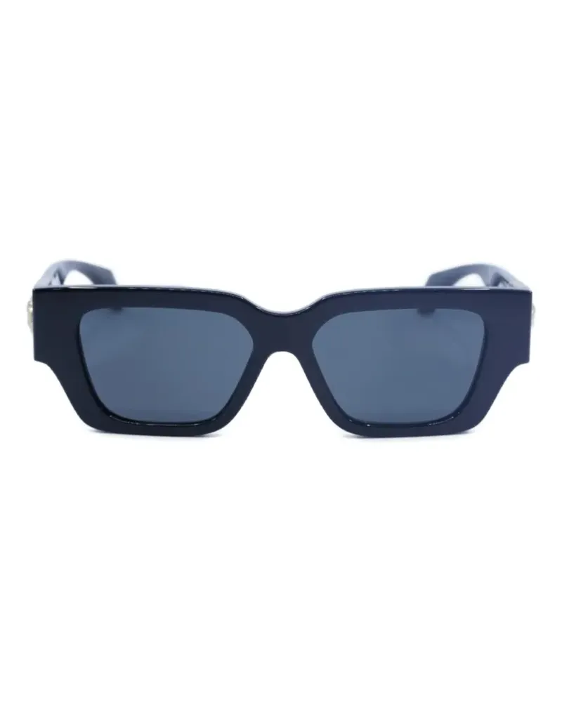 Versace Eckige Sonnenbrille mit Medusa-Verzierung - Blau Blau