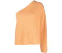 Gerippter One-Shoulder-Pullover