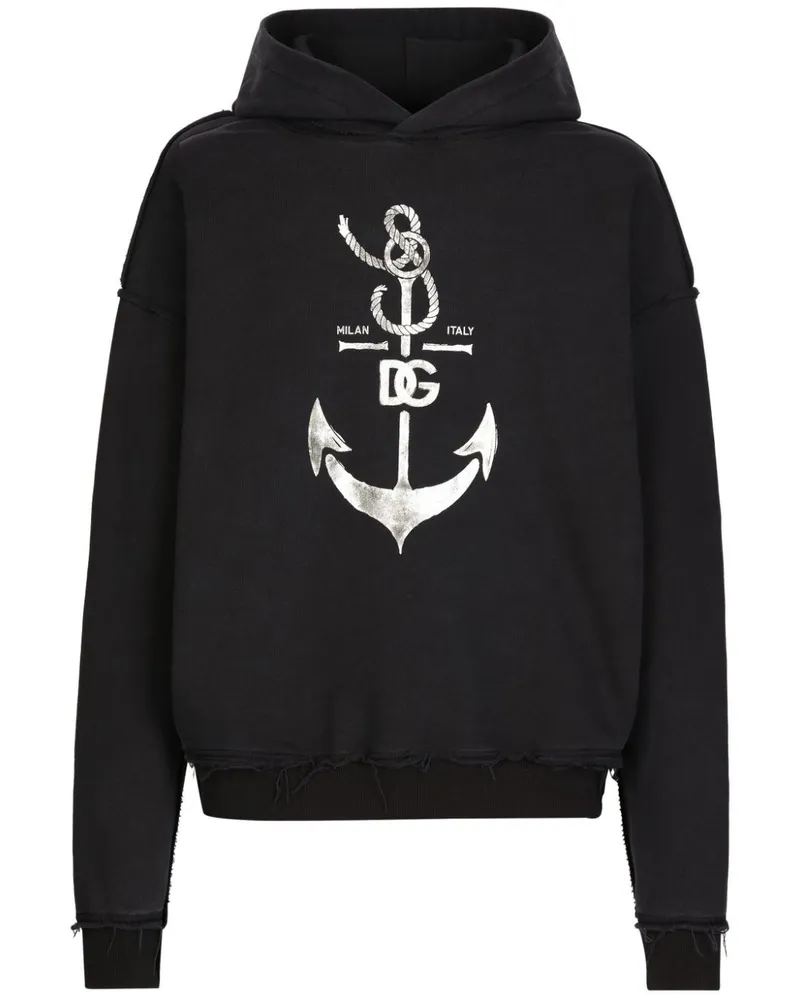 Dolce & Gabbana Hoodie mit Logo-Print - Blau Blau