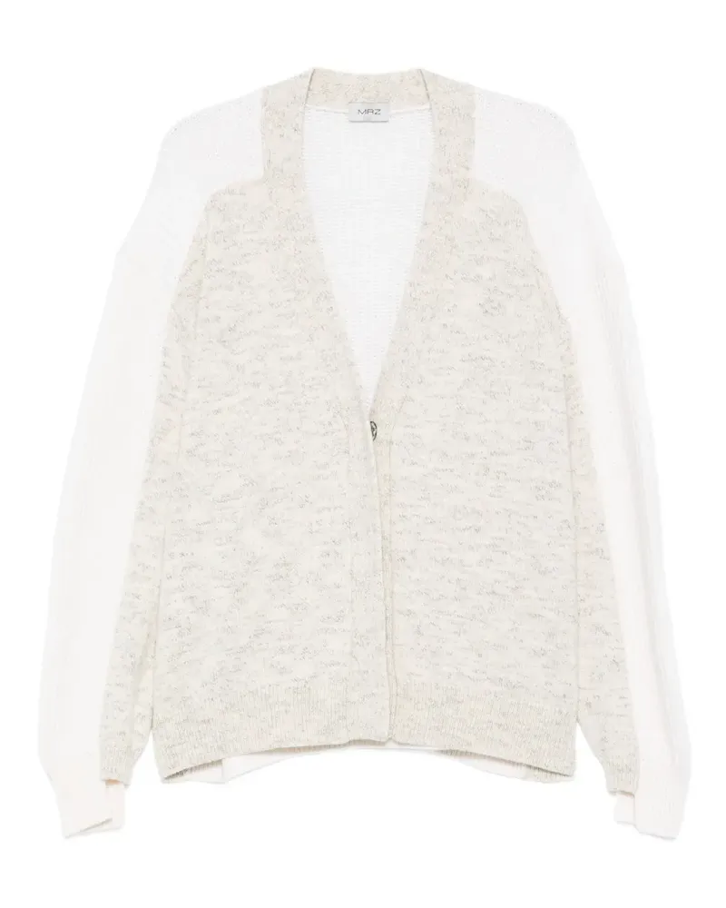 MRZ Zweifarbiger Cardigan - Nude Nude