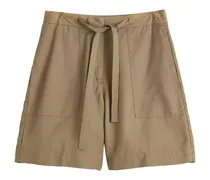 Shorts mit Bindegürtel - Braun