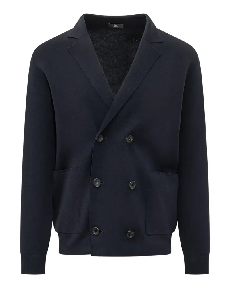 HOSIO double-breasted patch-pocket blazer - Blau Blau