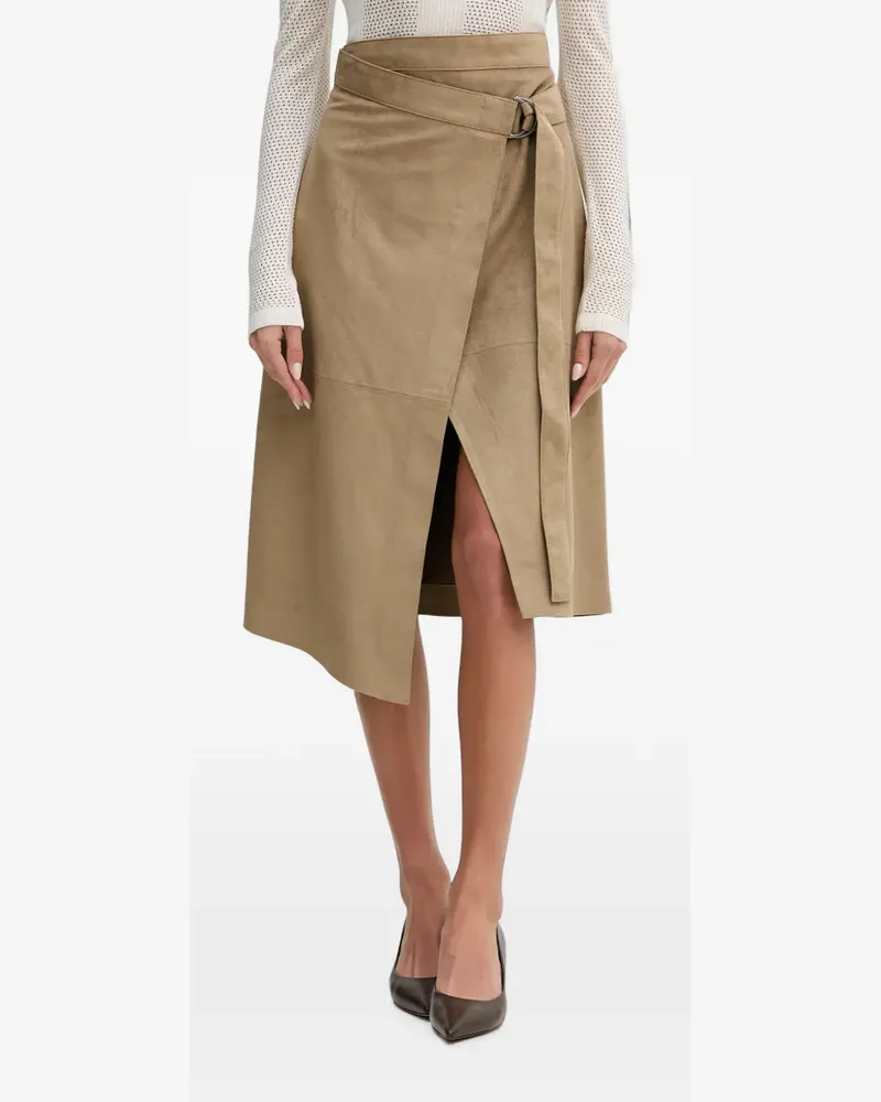 Sisley Asymmetrischer Midirock - Nude Nude